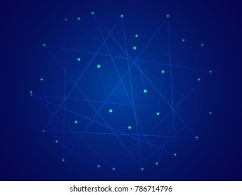 Starry sky map, random schematic bright stars