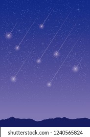 Starry Sky und Meteor