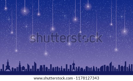 Starry Sky and Meteor