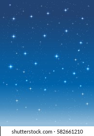 starry sky in the night. vector vertical background