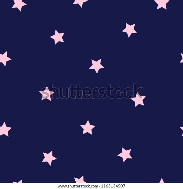 Starry Sky Pink Stars On Dark Stock Vector (Royalty Free) 1163134507 ...