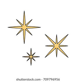 starry sky scene icon