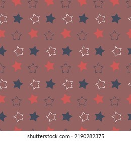 Starry sky seamless pattern, background with star for textile and wrapping paper