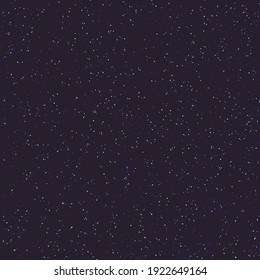 Starry Sky Seamless Pattern. Vector Abstract Background. 