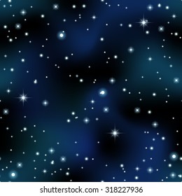 Starry sky. Seamless vector illustration.