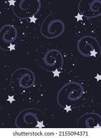 Starry sky space background, cute illustration
