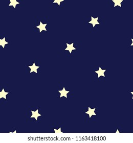 Starry sky. Stars on a dark background. Simple seamless pattern.