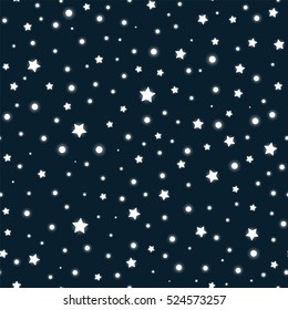 Starry sky. Vector seamless pattern