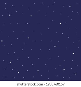 Starry sky. Wallpaper with Night Stars. Night background, pattern. Space. Vector flat illustration.