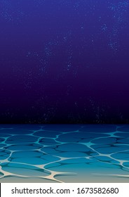 Starry sky waterside background material