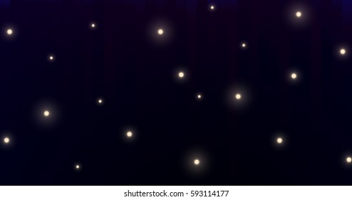 Starry sky.Dark background with lights.Vector illustration.