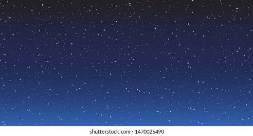 Starry space background in the night - stock vector