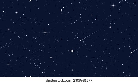 Starry Night Sky Vector Art & Graphics