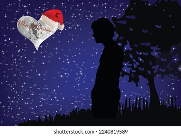 Starry sunset couple of guys in love dream-