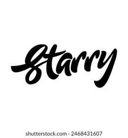 starry text on white background.