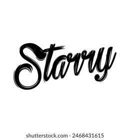 starry text on white background.