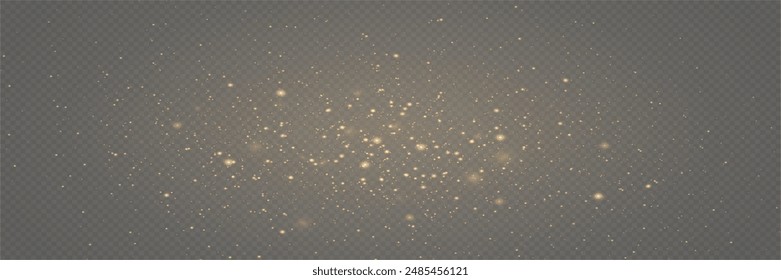 Starry universe background on transparent background stardust in deep universe.Bokeh light effect of Milky Way galaxy background.