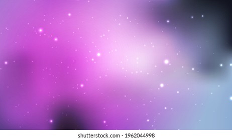 Starry vector abstract background. Shiny dark blue pink space star dust wallpaper.