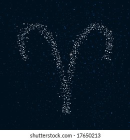 Starry vector astrological sign - Aries