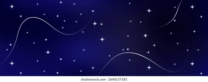 Starry vector sky. Seamless pattern