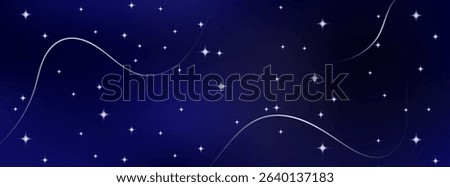 Starry vector sky. Seamless pattern