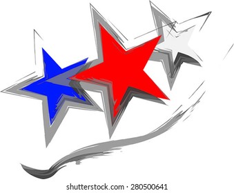 Stars for 4th of July background- vector