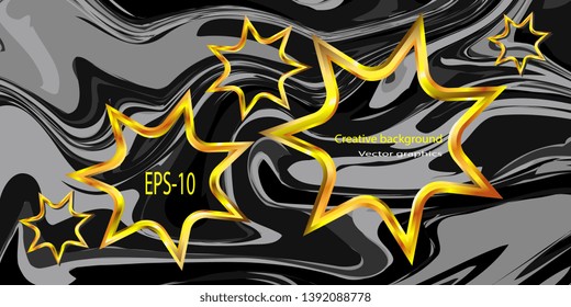 Stars. Abstract background with asterisks. Background for flyer and business cards. Creative background. Marble texture. Vector graphics