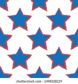 Stars abstract background pattern red blue white