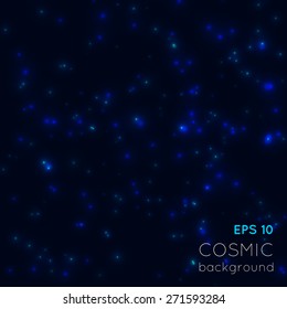 Stars abstract galaxy vector background. Night sky. Colorful Universe filled with stars, nebula and galaxy.