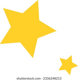 Stars abstract shape. Abstract cutout element.