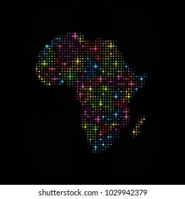 Stars Africa Map dot vector