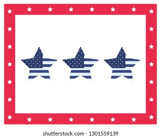 stars with american flag symbol