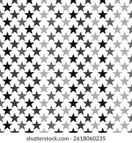 The stars are arranged in a grid-like formation, with each row offset slightly from the one above it. The stars are all the same size and shape.