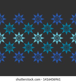 Stars. Art seamless pattern. Ethnic print. Multicolored. Boho. Traditional ornament. Folk motif. Vector geometric background. Can be used for social media, posters, email, print, ads designs.