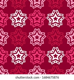 Stars. Art seamless pattern. Folk motif. Vector geometric background. Can be used for social media, posters, email, print, ads designs.