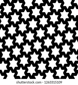 Stars background. Ethnic ornament. Seamless pattern. Ancient mosaic. Tribal wallpaper. Ethnical image. Folk backdrop. Tribe motif. Digital paper, web design, textile print. Vector art work