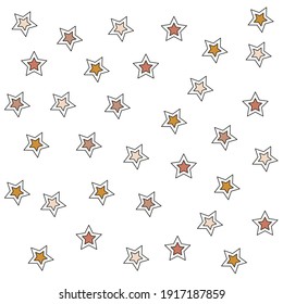 Stars Background. Flat Design.  Vector Illustration
