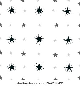 Stars background with hand drawn,seamless pattern-Vector.