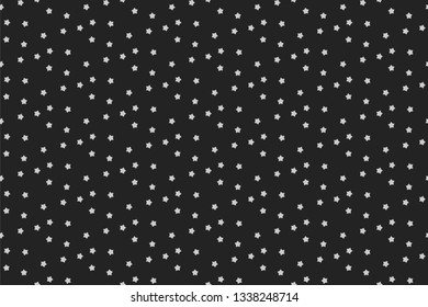 Stars background vector. Night star seamless pattern.
