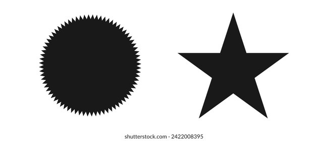 stars for badge, and seal vector. silhouette star, award vector sign sets. illustration vector concept.