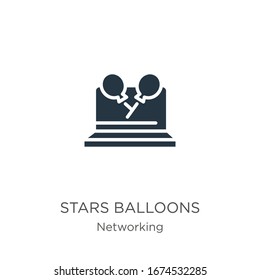 Stars balloons icon vector. Trendy flat stars balloons icon from networking collection isolated on white background. Vector illustration can be used for web and mobile graphic design, logo, eps10