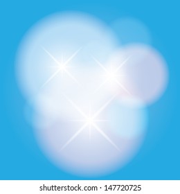 stars blur background. blue. vector eps10