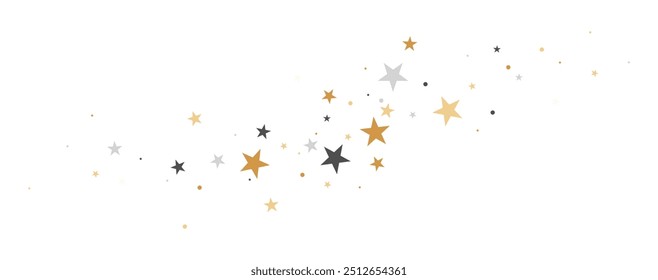 Stars border. Christmas banner. New Year divider