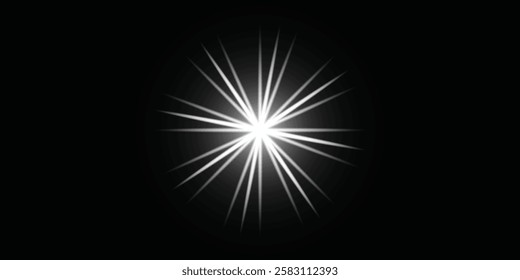 Stars bright white. Glow light effect. Transparent light effect sparkl, lens flare, explosion, glitter, sun flash, sparks and stars simple art modern abstract