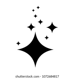 Stars of brilliance and radiance of cleanliness and freshness. Cleaning, fresh, hygiene and shine in house. Flat vector cartoon illustration. Objects isolated on a white background.