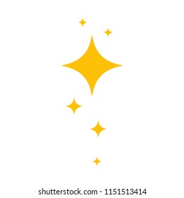 Stars of brilliance and radiance of cleanliness and freshness. Cleaning, fresh, hygiene and shine in house. Flat vector cartoon illustration. Objects isolated on a white background.