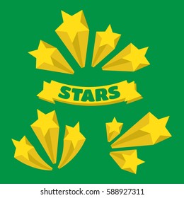 Stars burst elements. stars burst on white background 