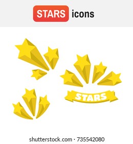 Stars burst elements. stars burst on white background vector