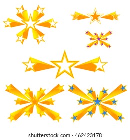 Stars burst. Explosion fireworks. Vector illustration.