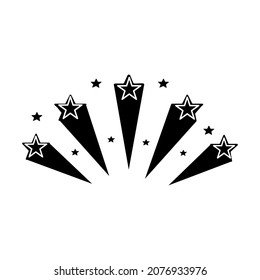 Stars burst. fireworks on white background. Star effect. Vector illustration